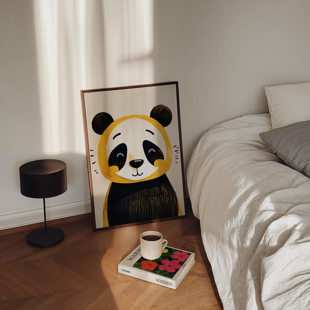 Vrolijke Panda Illustratie Poster