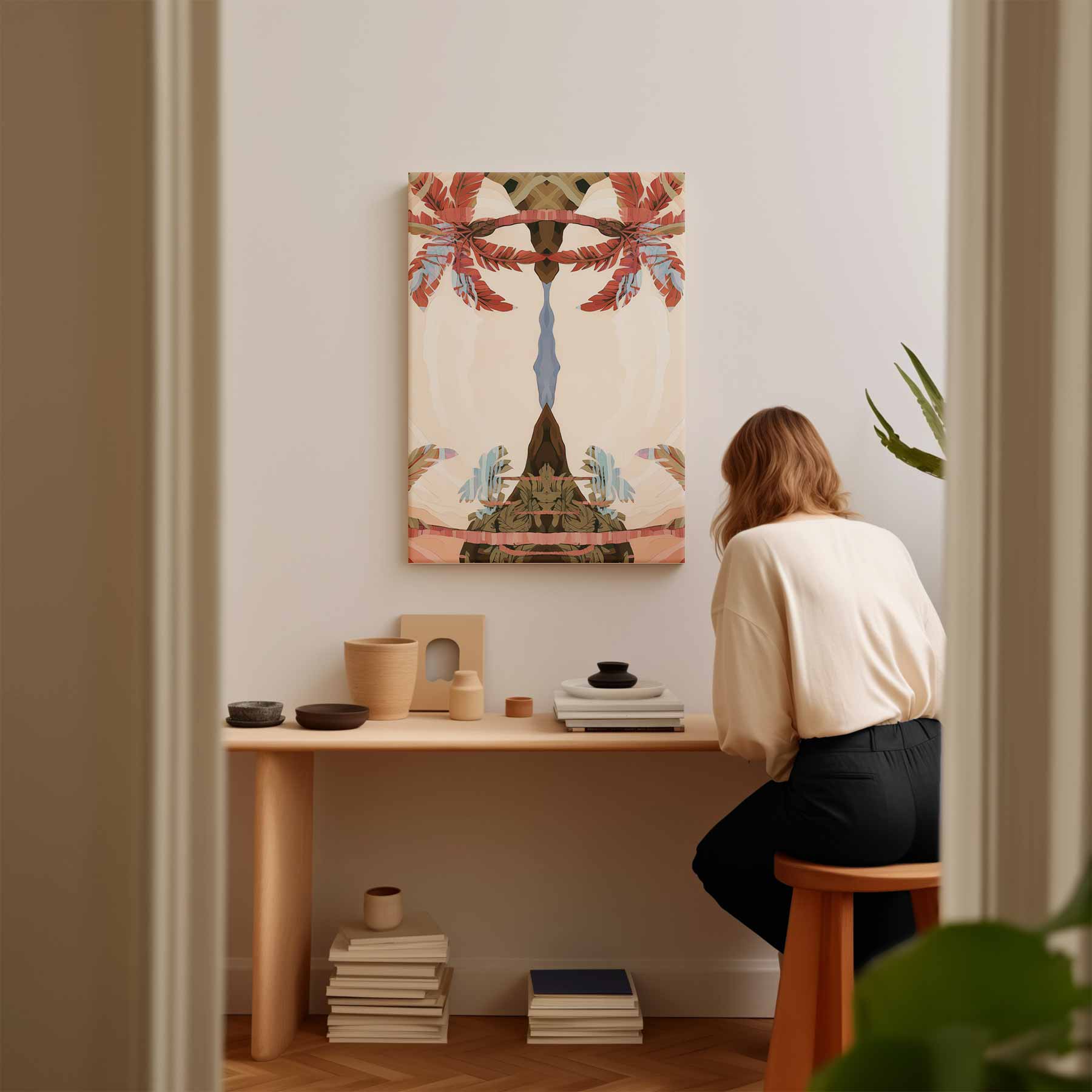 Tropische Oase Illusie Kunstwerk-canvas-dibond-plexiglas-wanddecoratie-WallArtistic