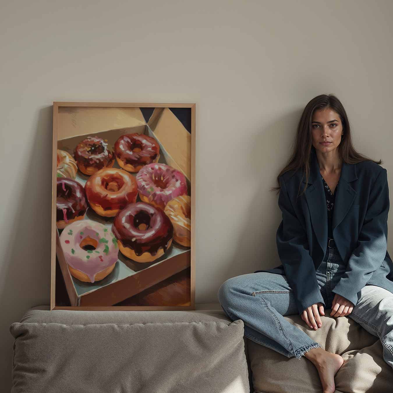 Kleurrijke Donut Traktatie Poster-WallArtistic