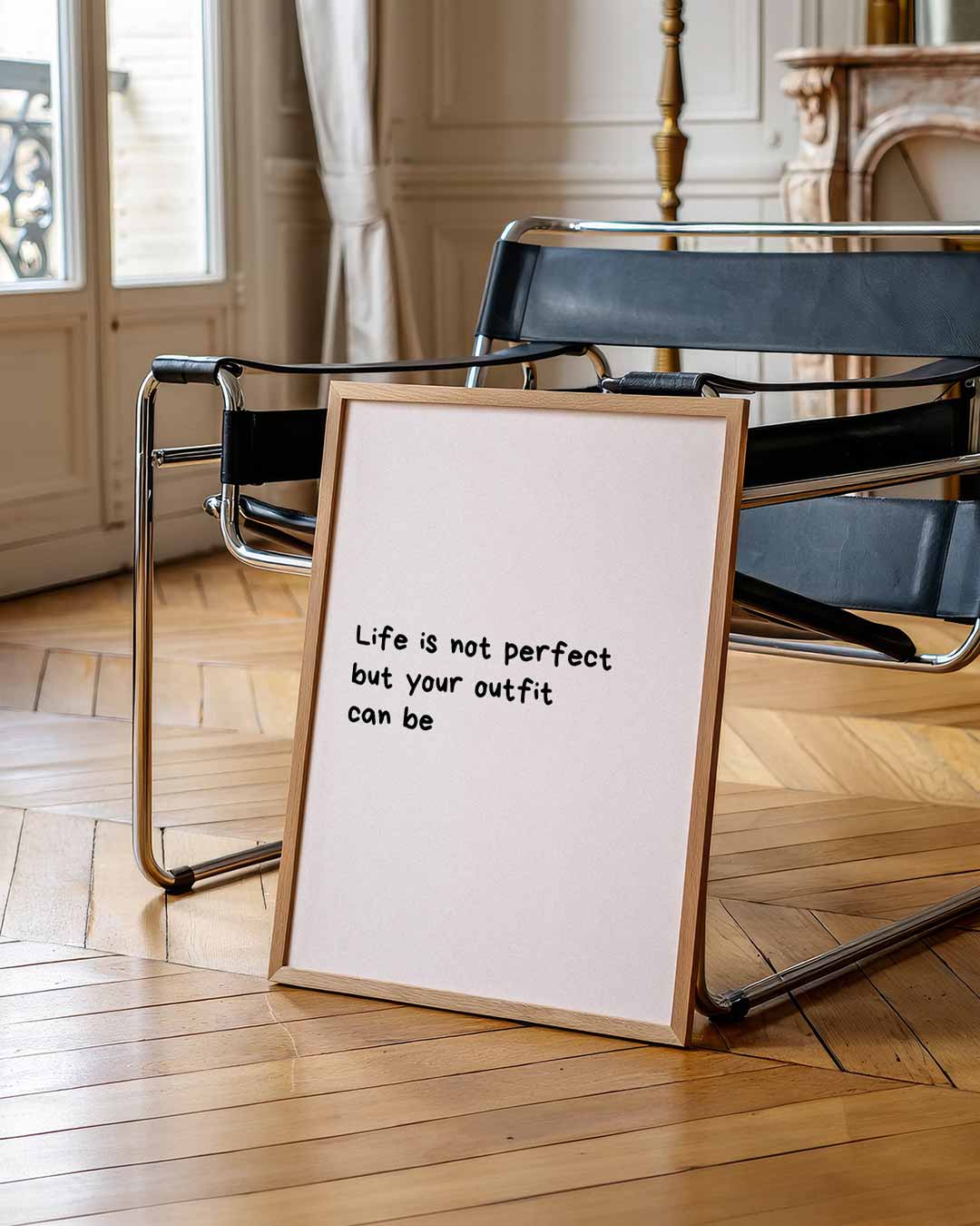 Inspirerende Outfit Quote Poster-WallArtistic