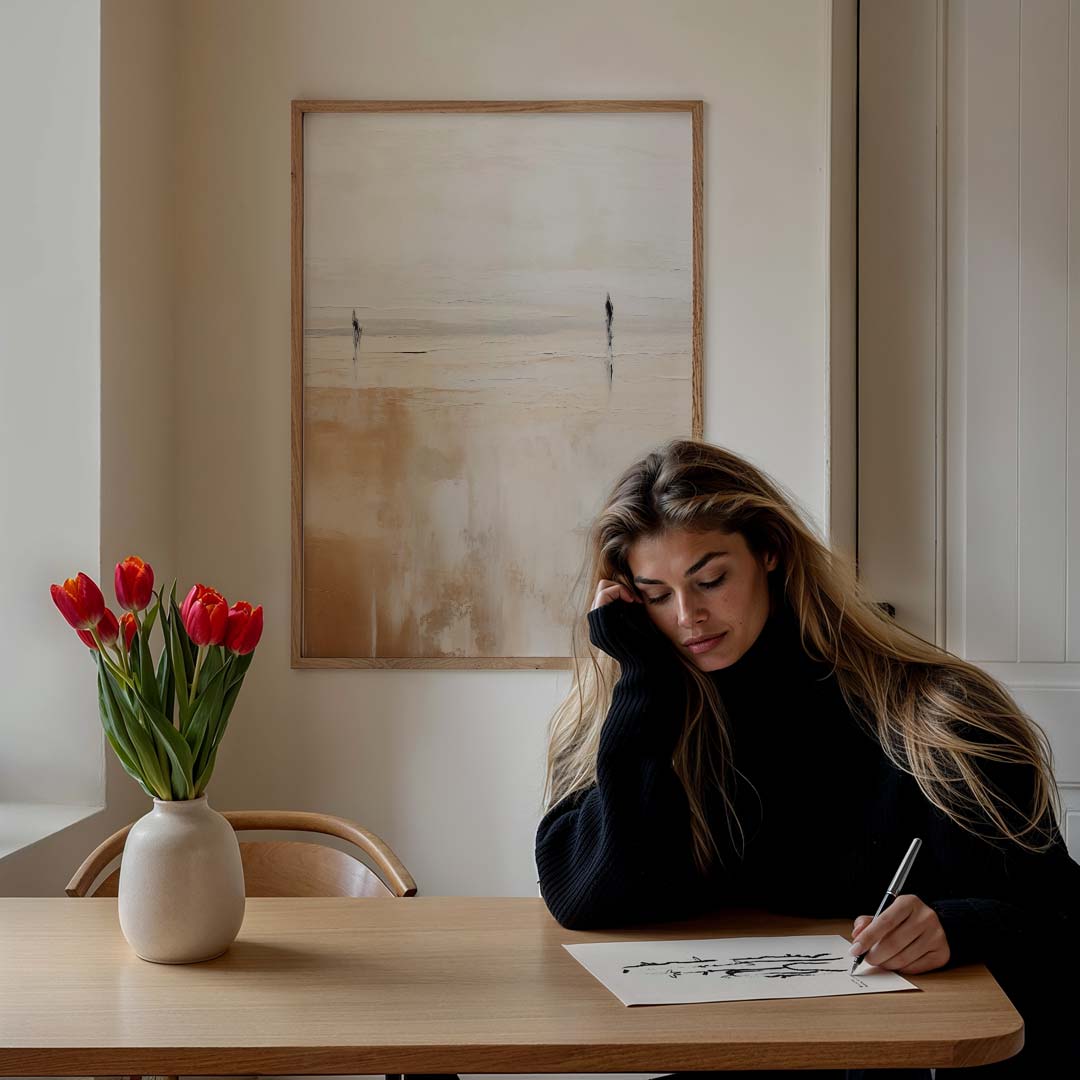 Wandelend in Rustige Landschappen Poster-WallArtistic