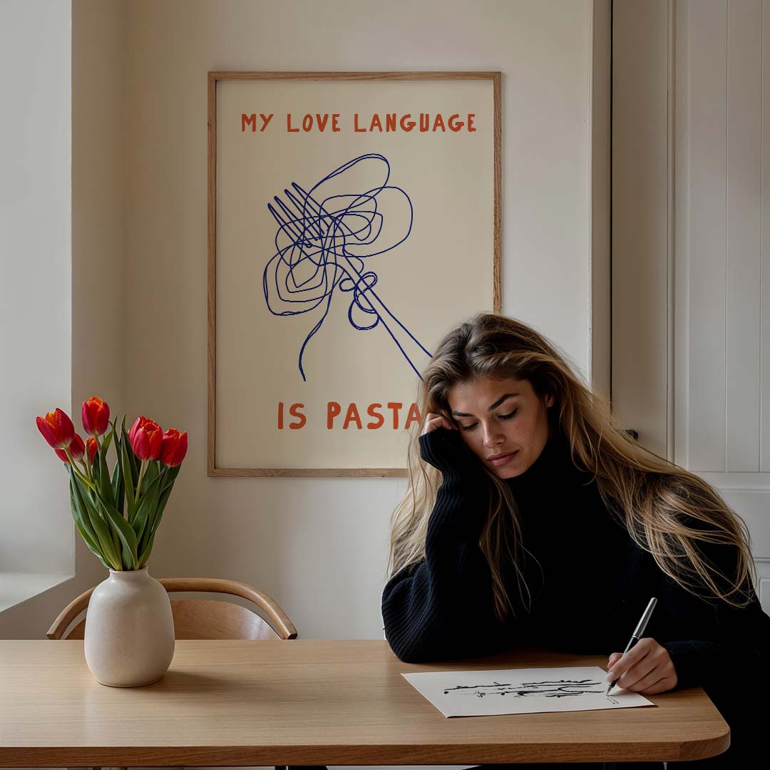 My Love Language is Pasta Poster-WallArtistic