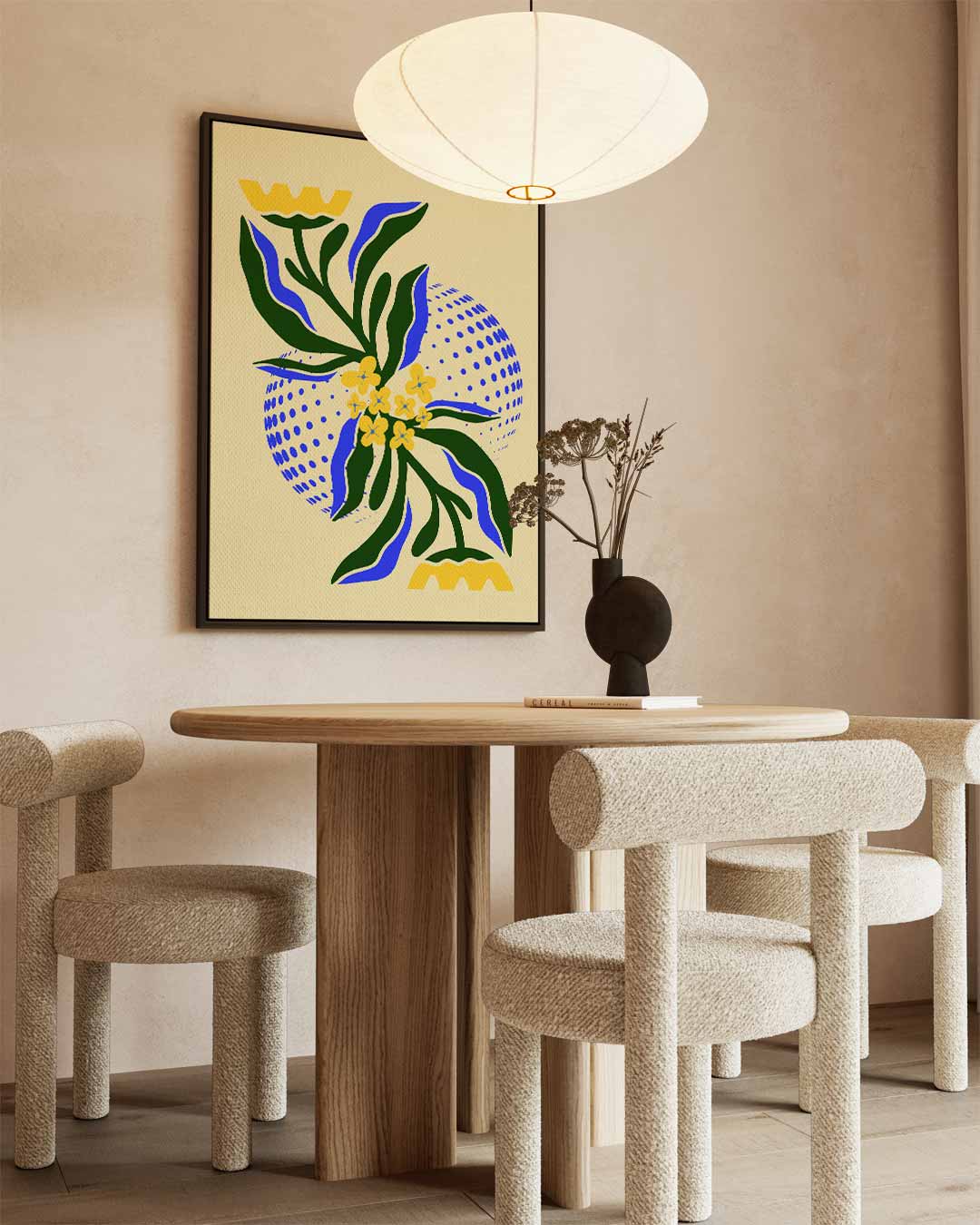 Bloemig Fantasie Kunstwerk Kunstwerk-canvas-dibond-plexiglas-wanddecoratie-WallArtistic