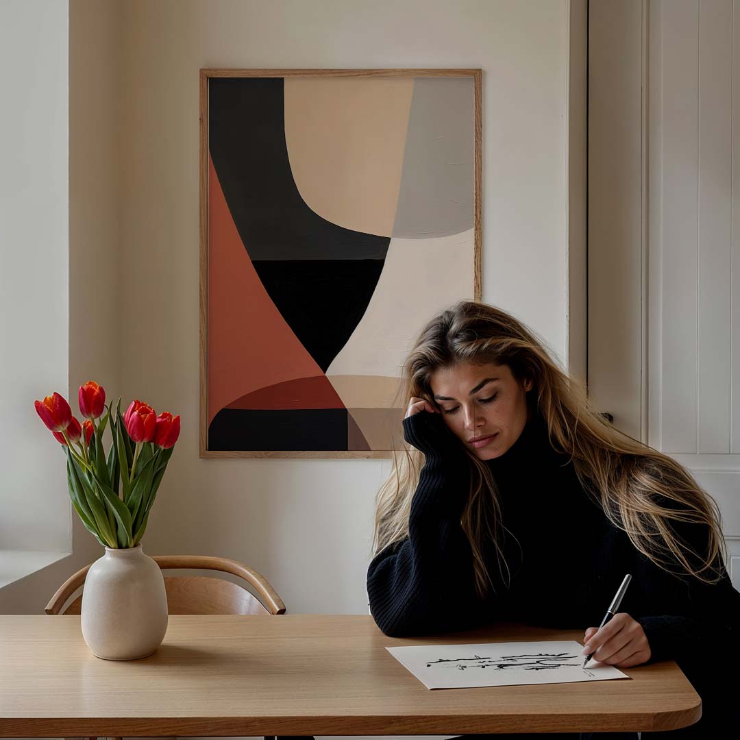 Abstracte Vormen en Kleuren Poster-WallArtistic