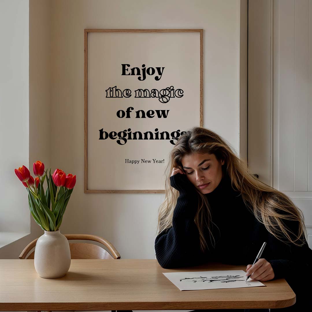 Inspirerende Nieuwjaarsposter-WallArtistic