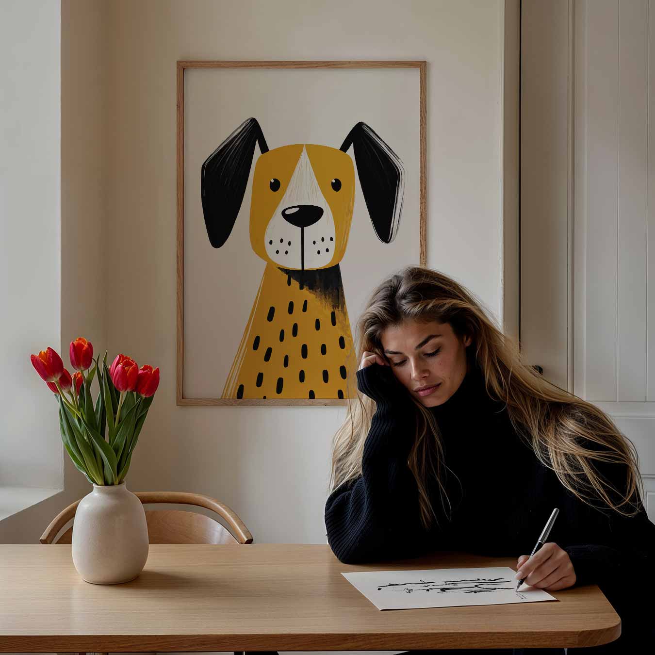 Schattige Hond Illustratie Poster