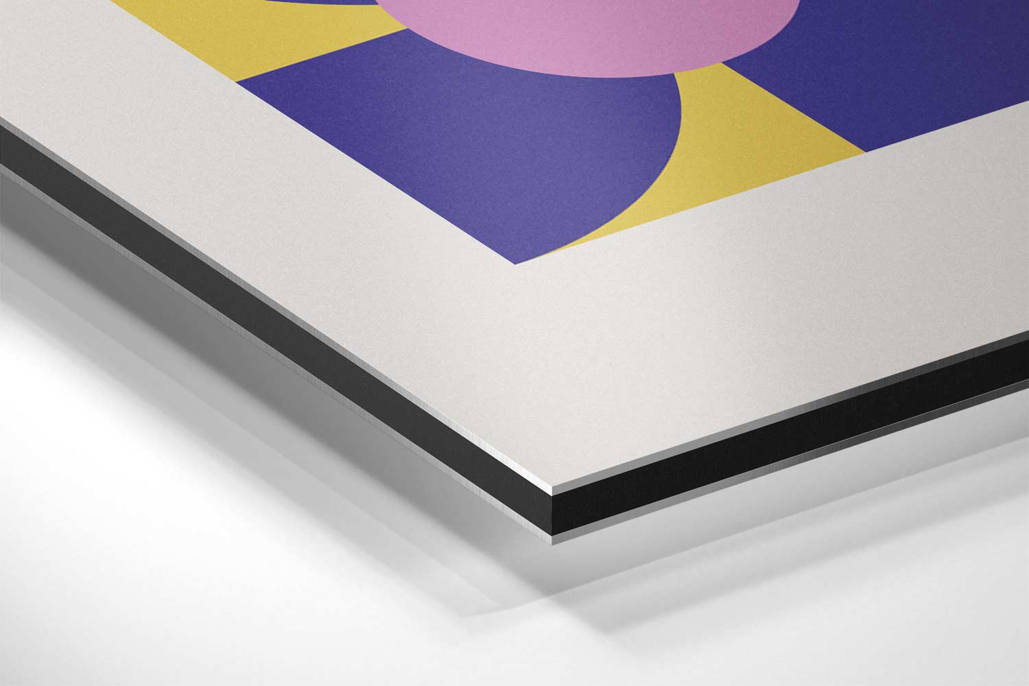 Bloemen in Blauw en Roze Kunstwerk-canvas-dibond-plexiglas-wanddecoratie-WallArtistic