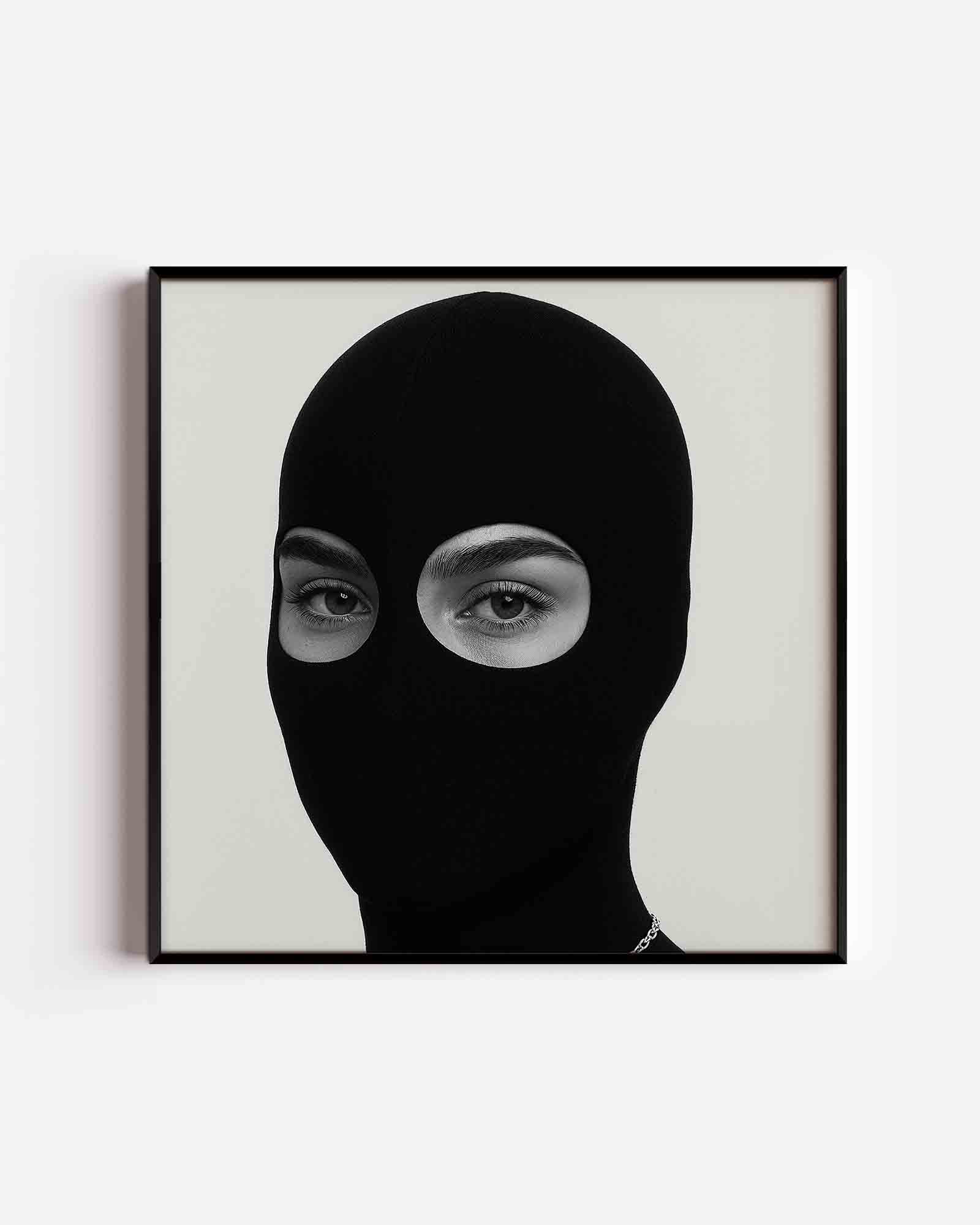 Gezicht met masker Poster