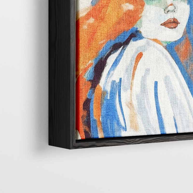 Dromerige Tinten: Vrouw in Kleur Kunstwerk-canvas-dibond-plexiglas-wanddecoratie-WallArtistic