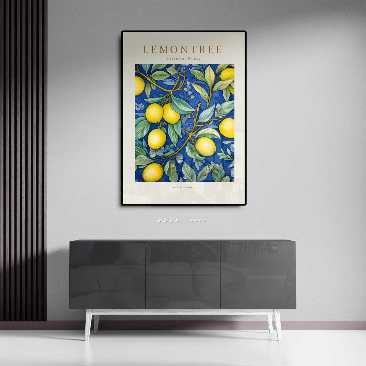 Citroenboom Botanische Print Kunstwerk-canvas-dibond-plexiglas-wanddecoratie-WallArtistic
