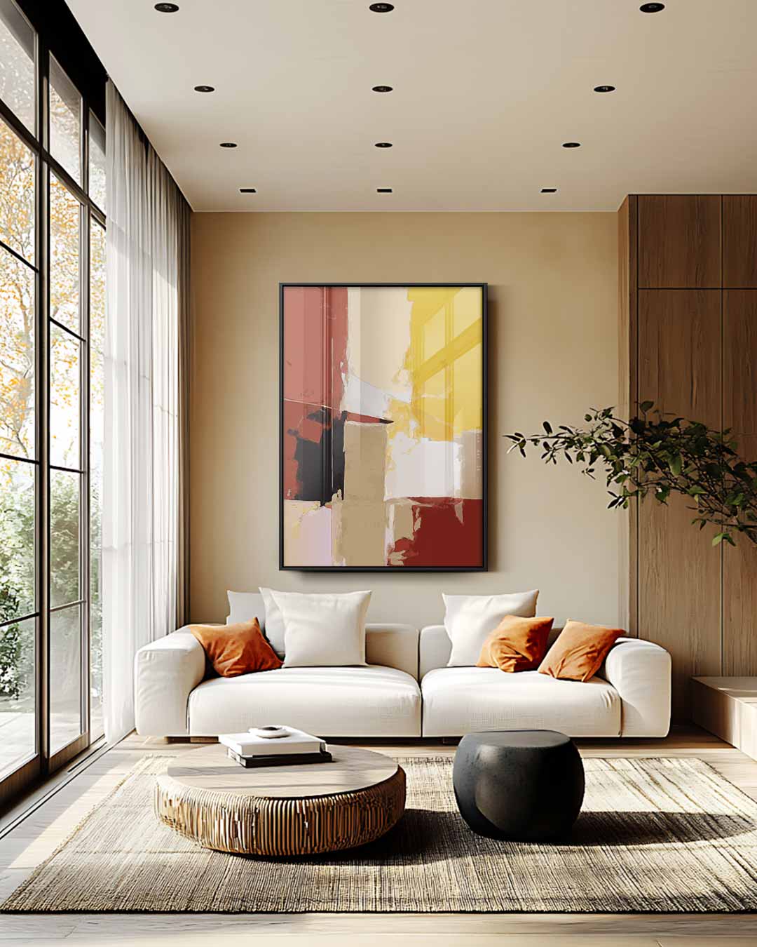 Abstracte Harmonie Kunstwerk-canvas-dibond-plexiglas-wanddecoratie-WallArtistic