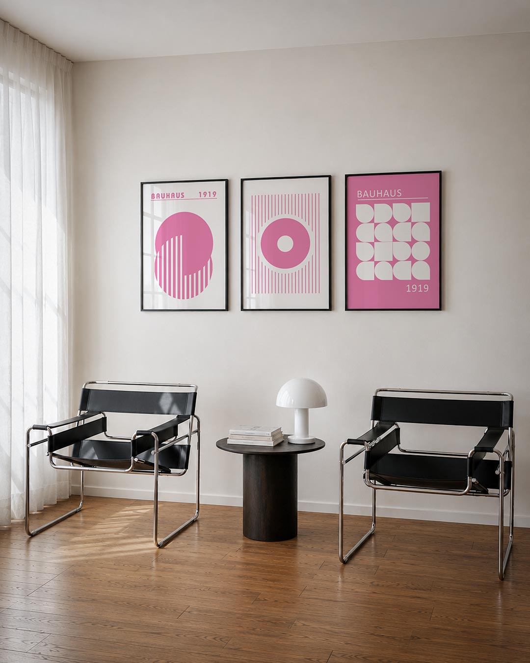 Roze cirkelspel Posterset