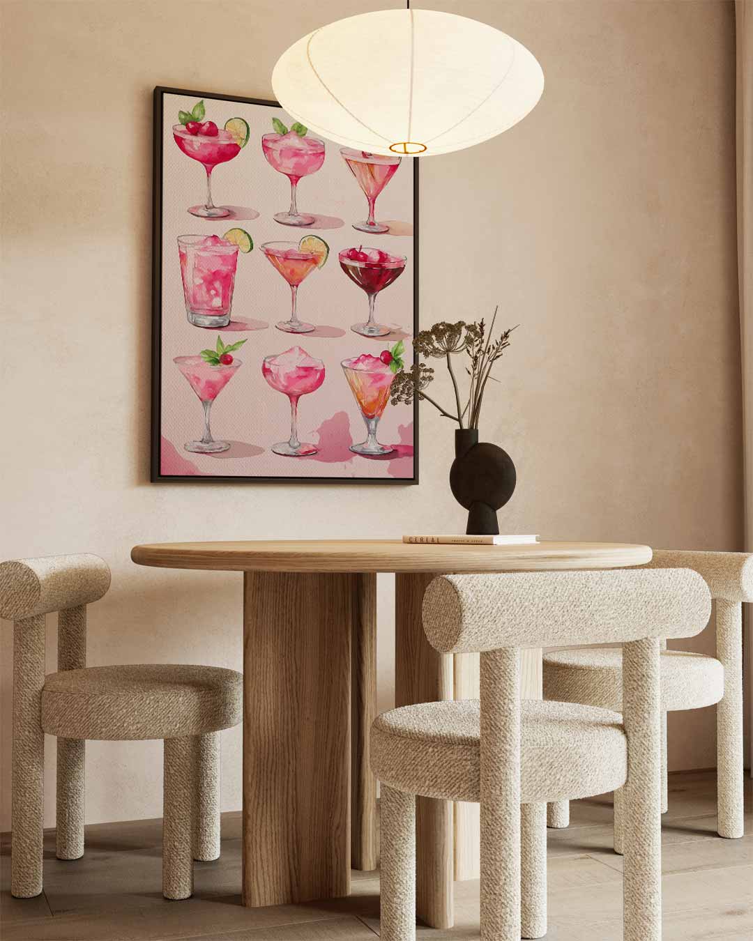 Verfrissende Cocktail Illustraties Kunstwerk-canvas-dibond-plexiglas-wanddecoratie-WallArtistic