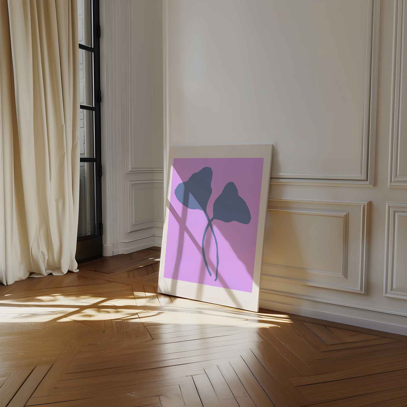 Speelse Bladstilte Kunstwerk-canvas-dibond-plexiglas-wanddecoratie-WallArtistic