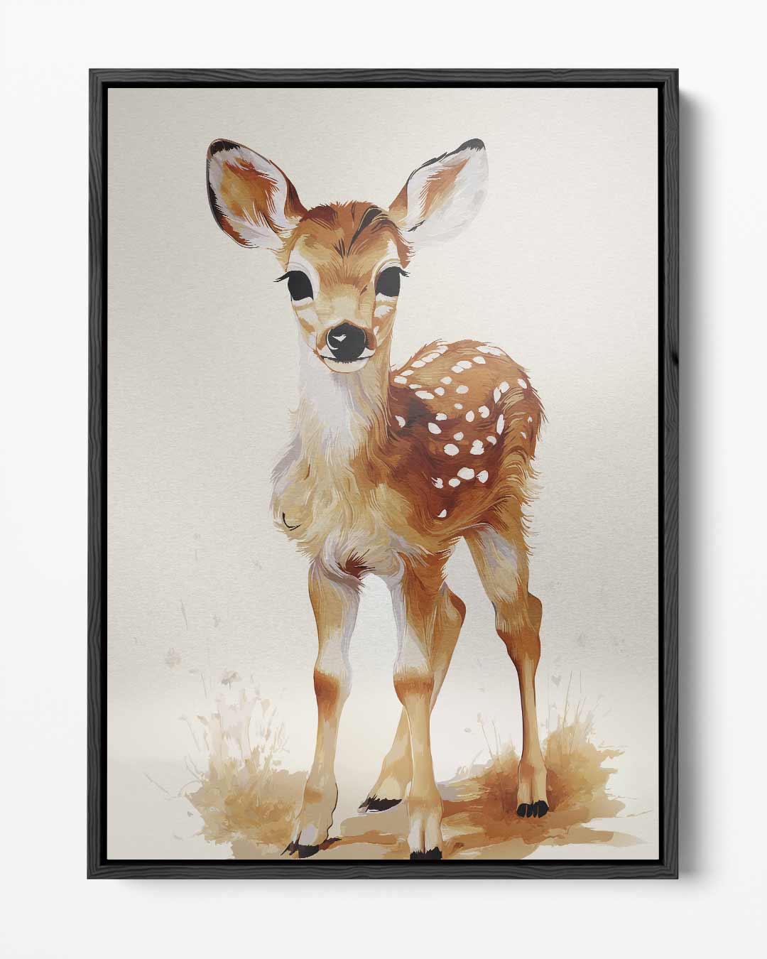 Schattig Hertenjong Portret Kunstwerk-canvas-dibond-plexiglas-wanddecoratie-WallArtistic