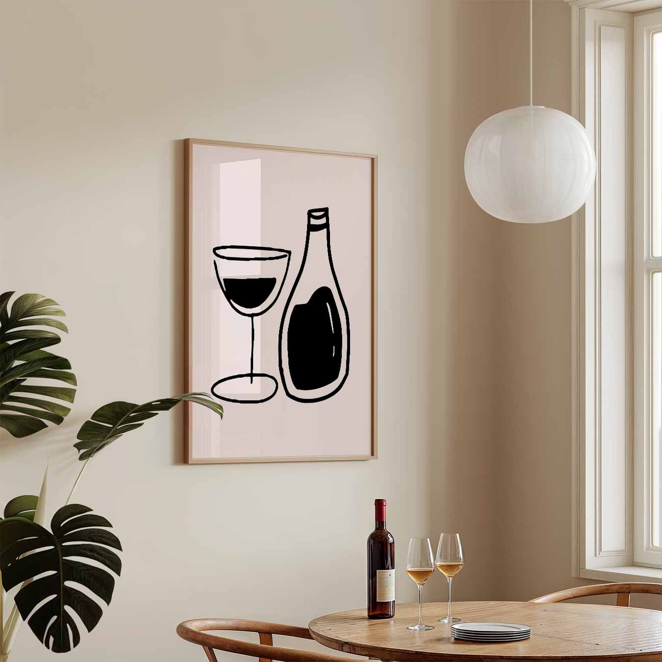 Stijlvolle Wijnmomenten Poster-WallArtistic