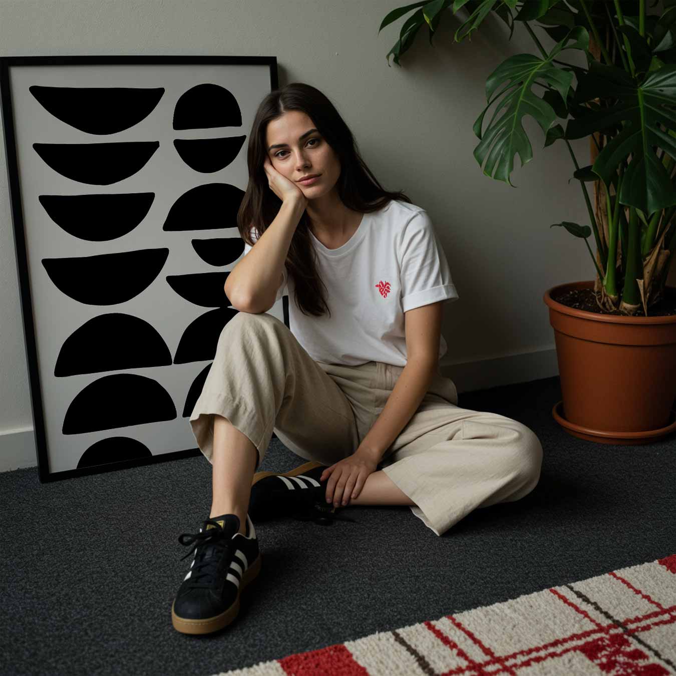 Moderne Zwart-wit Abstracte Kunstposter