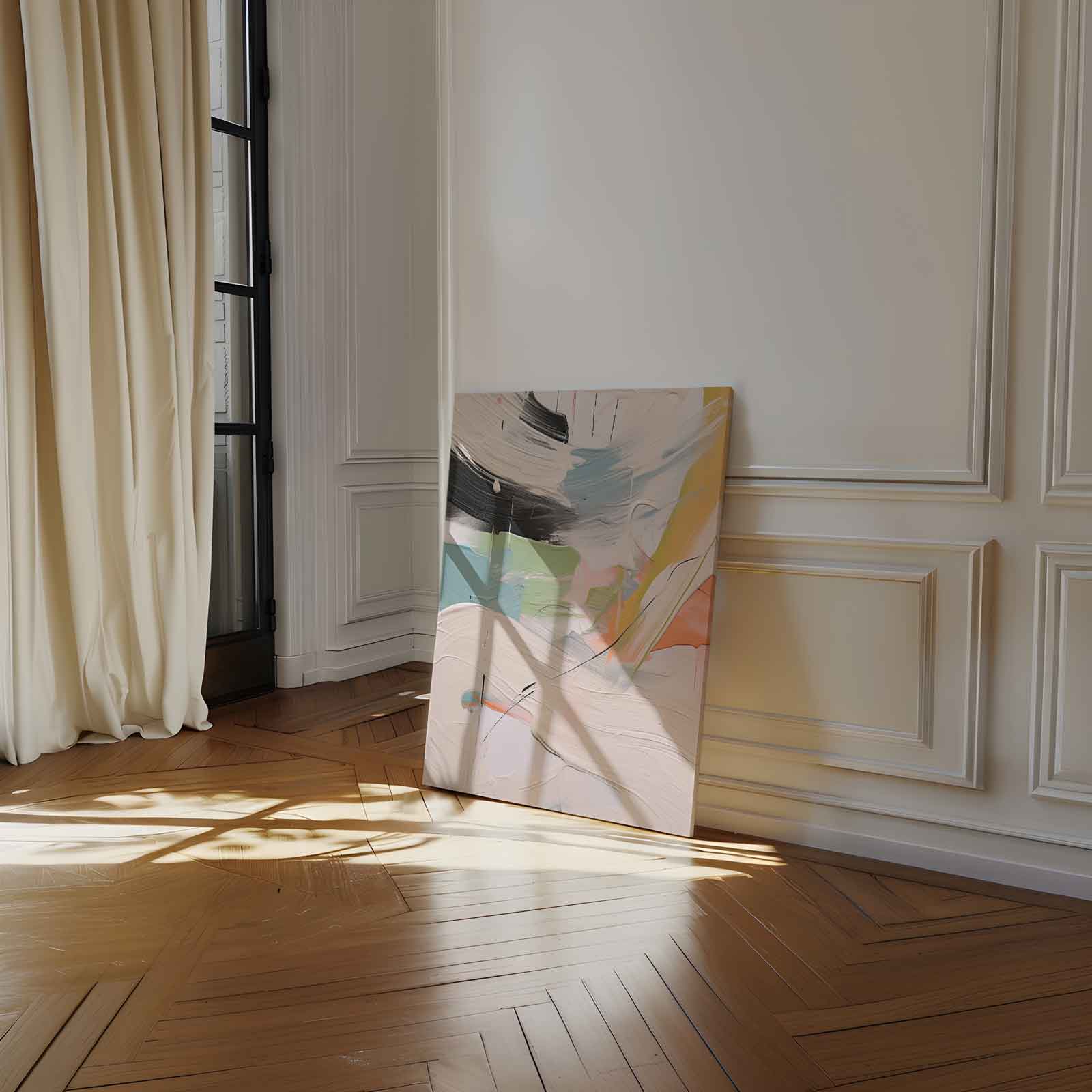 Kleurenstorm in Beweging Kunstwerk-canvas-dibond-plexiglas-wanddecoratie-WallArtistic
