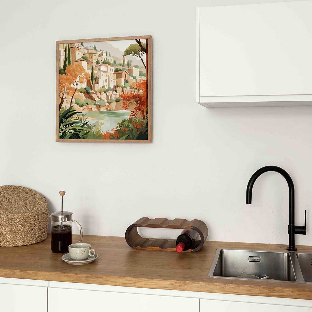 Mediterrane gebouwen Poster