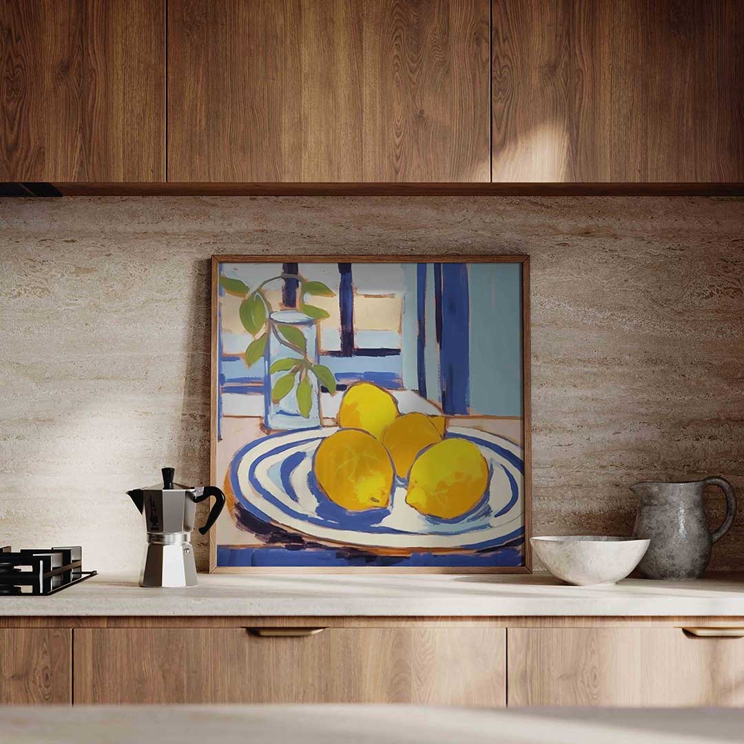 Citroenen op tafel Poster