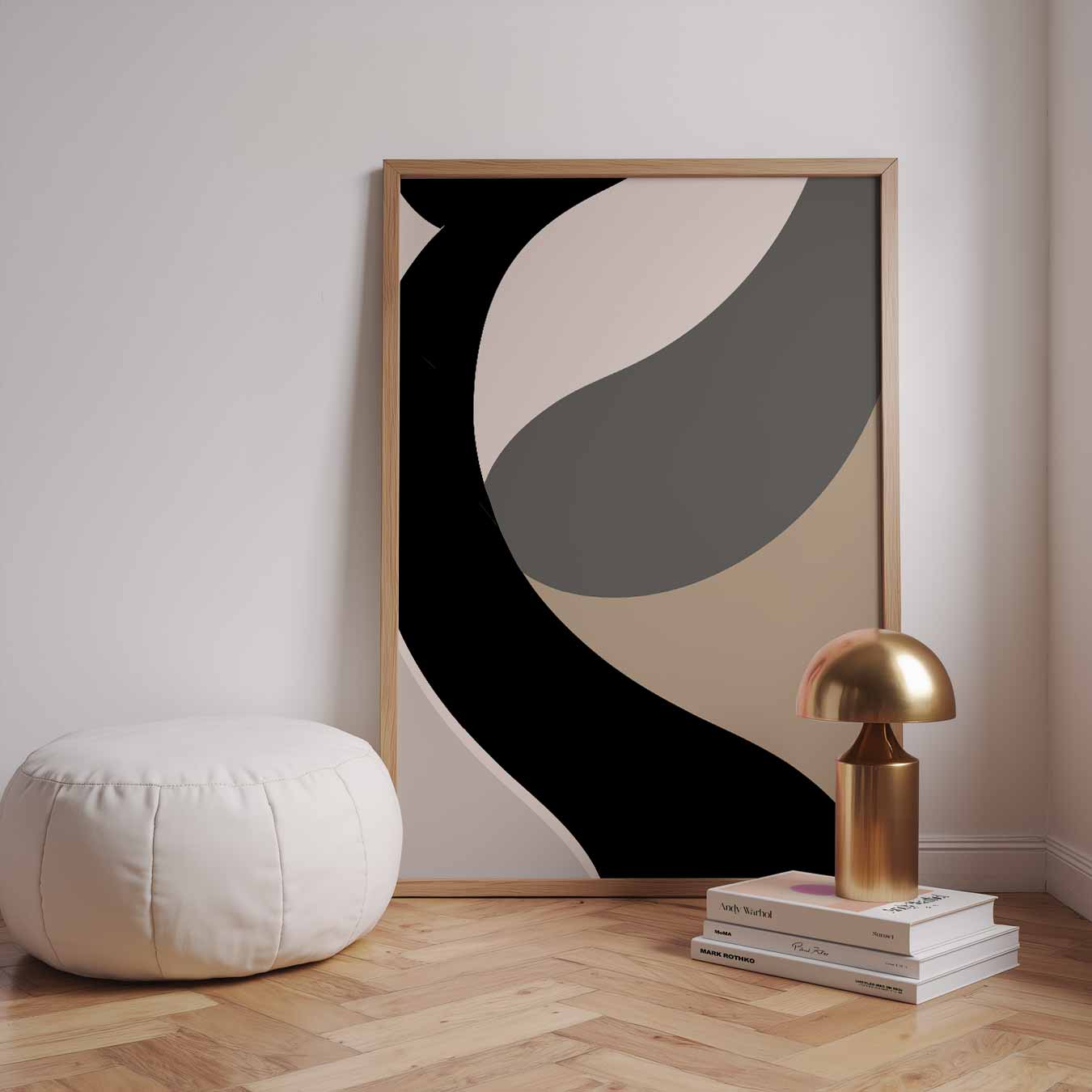 Moderne Abstracte Werveling Poster