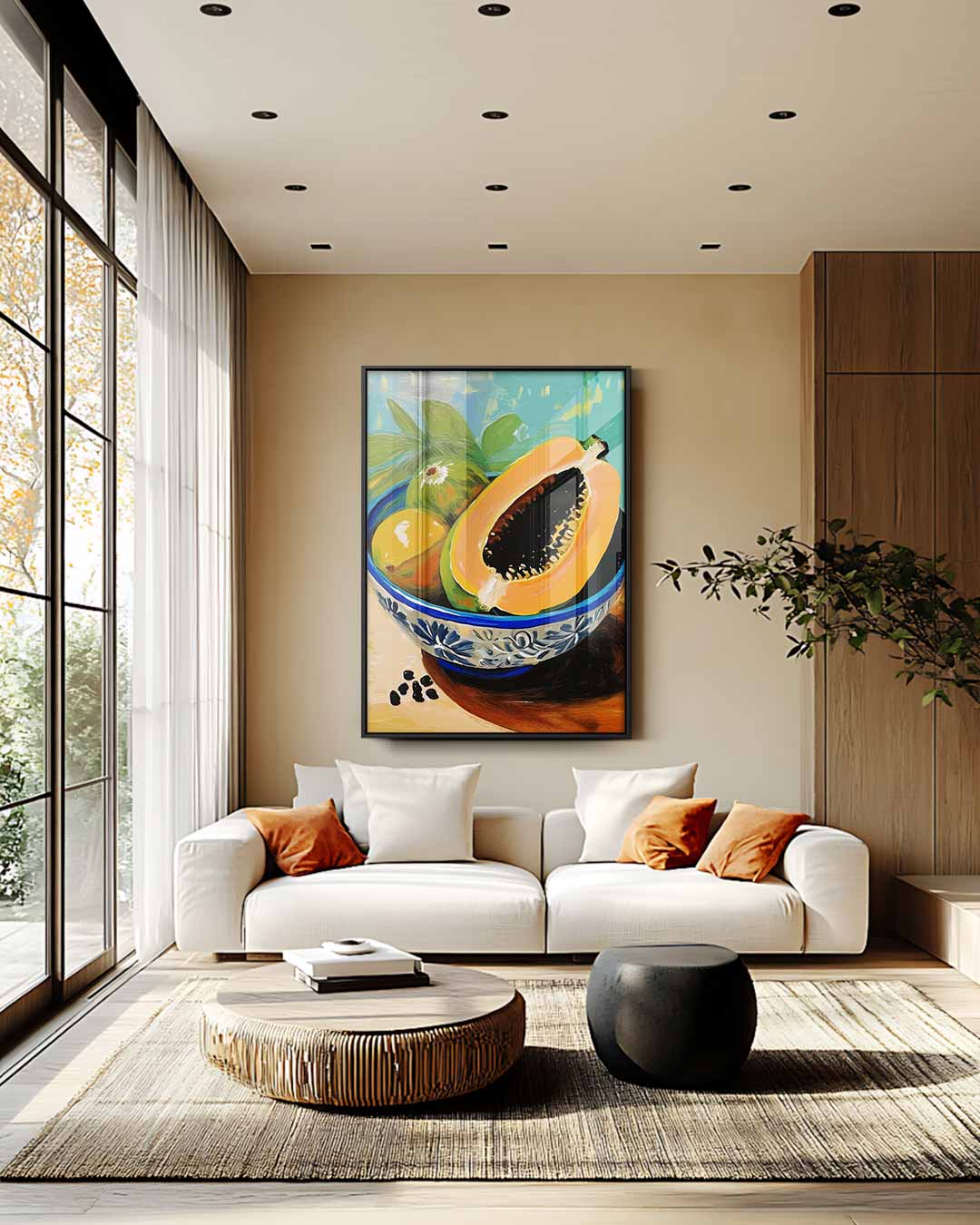 Tropische Vruchtenschaal Kunstwerk-canvas-dibond-plexiglas-wanddecoratie-WallArtistic