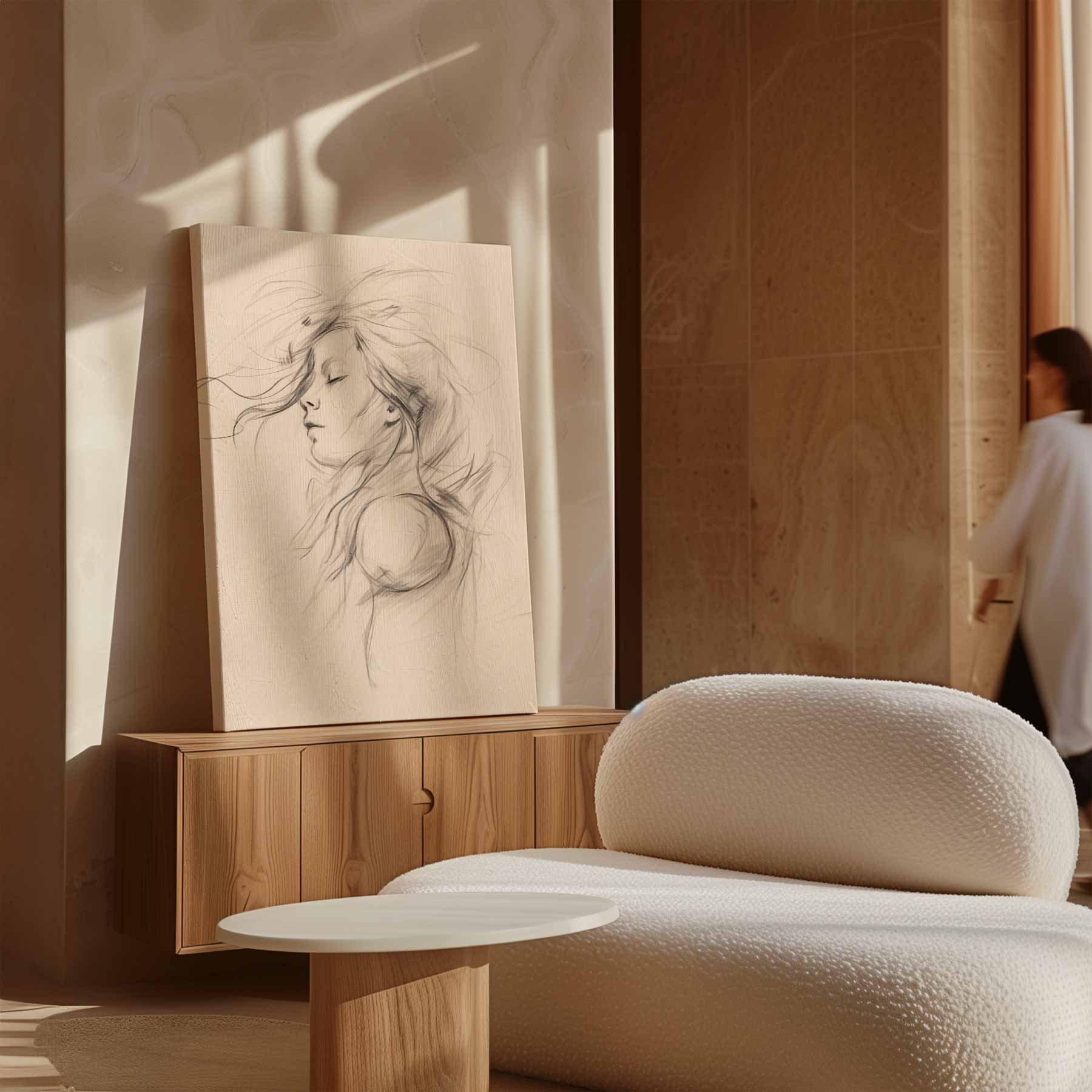 Dromerige Schets van Rust Kunstwerk-canvas-dibond-plexiglas-wanddecoratie-WallArtistic