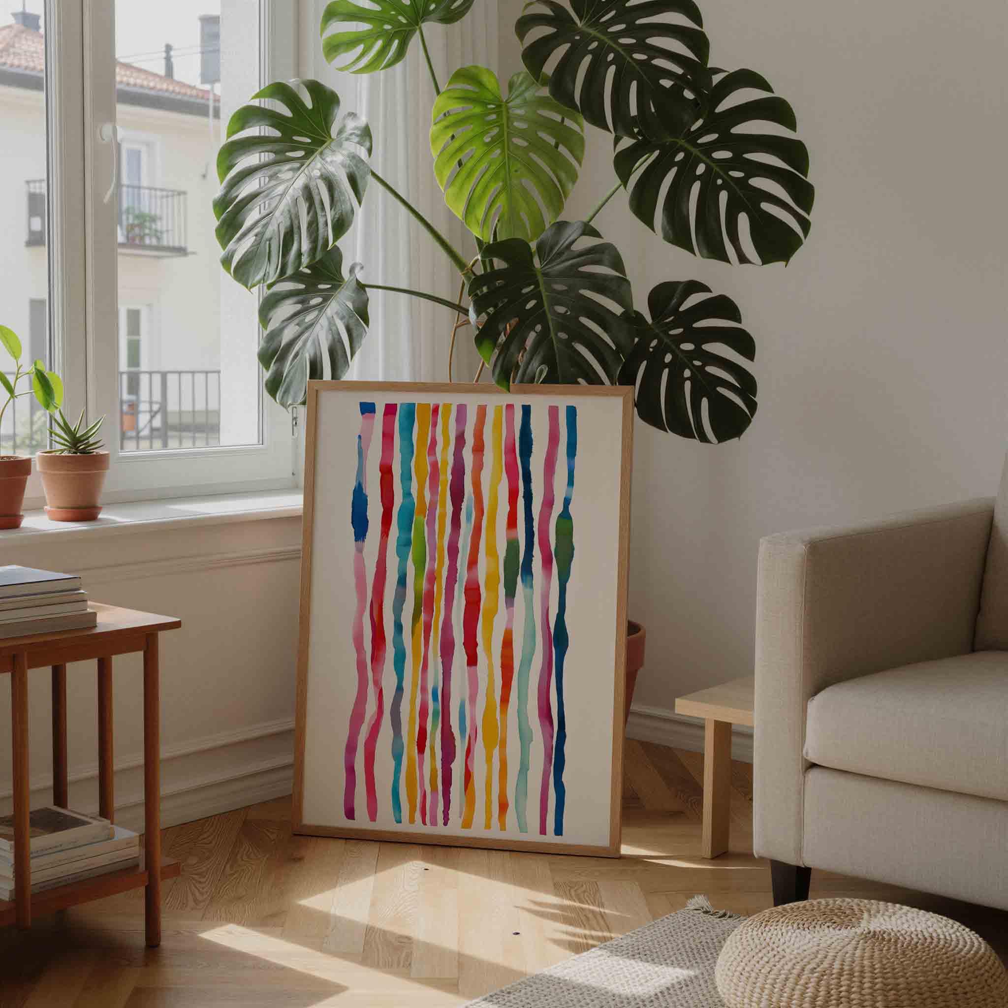 Gekleurde strepen Poster