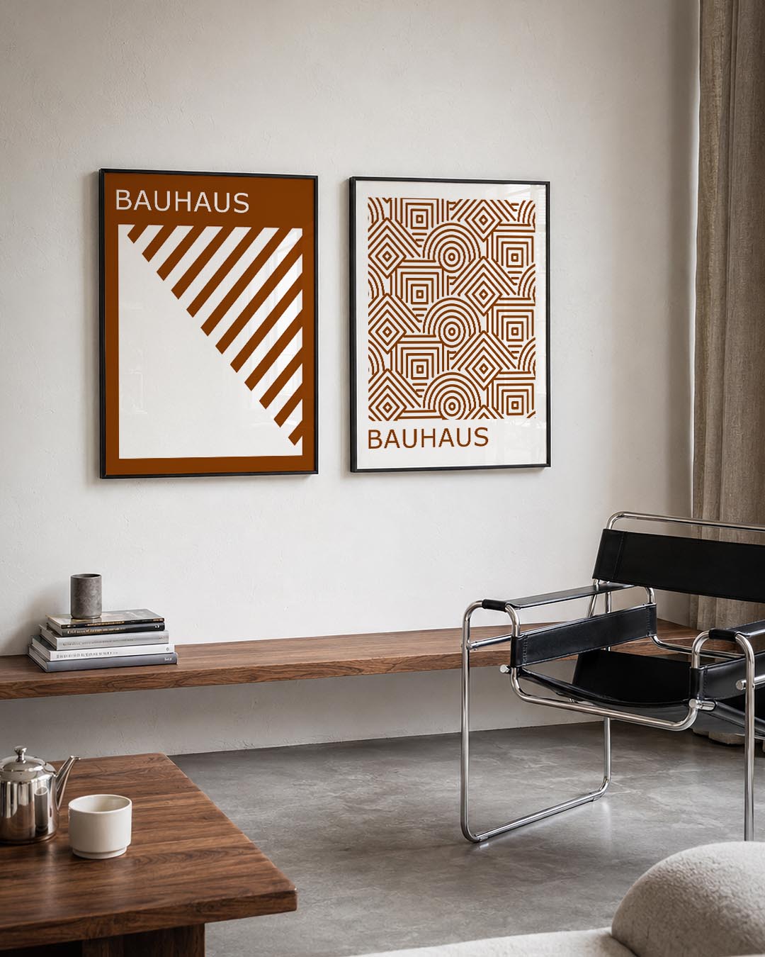 Diagonal lijnenpatroon Posterset