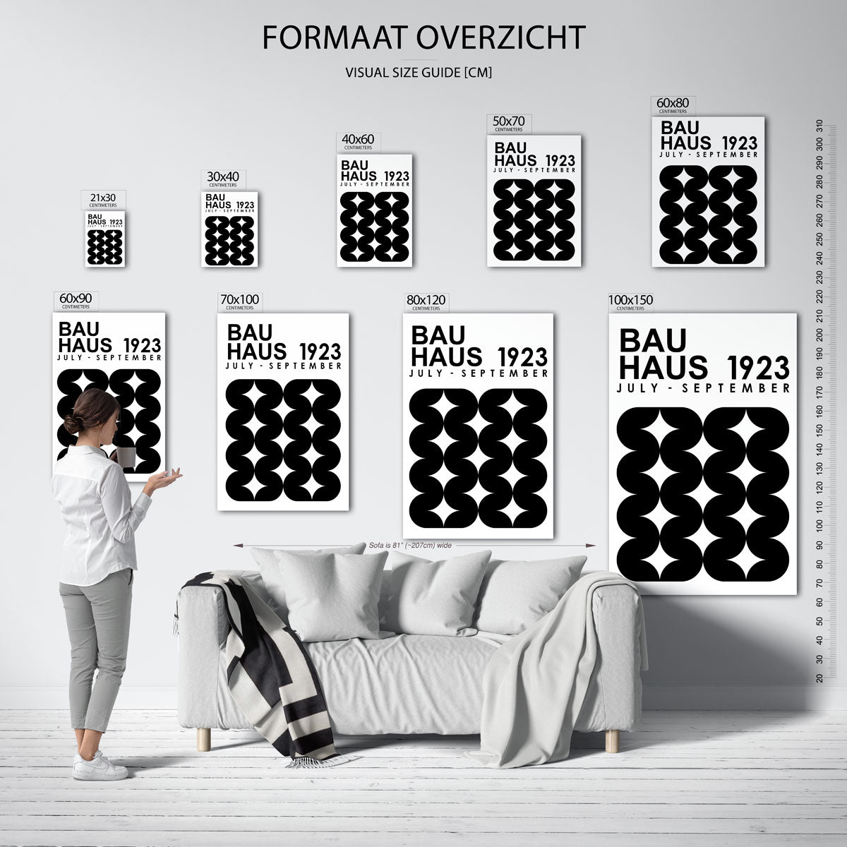 Zwart wit ritme Poster