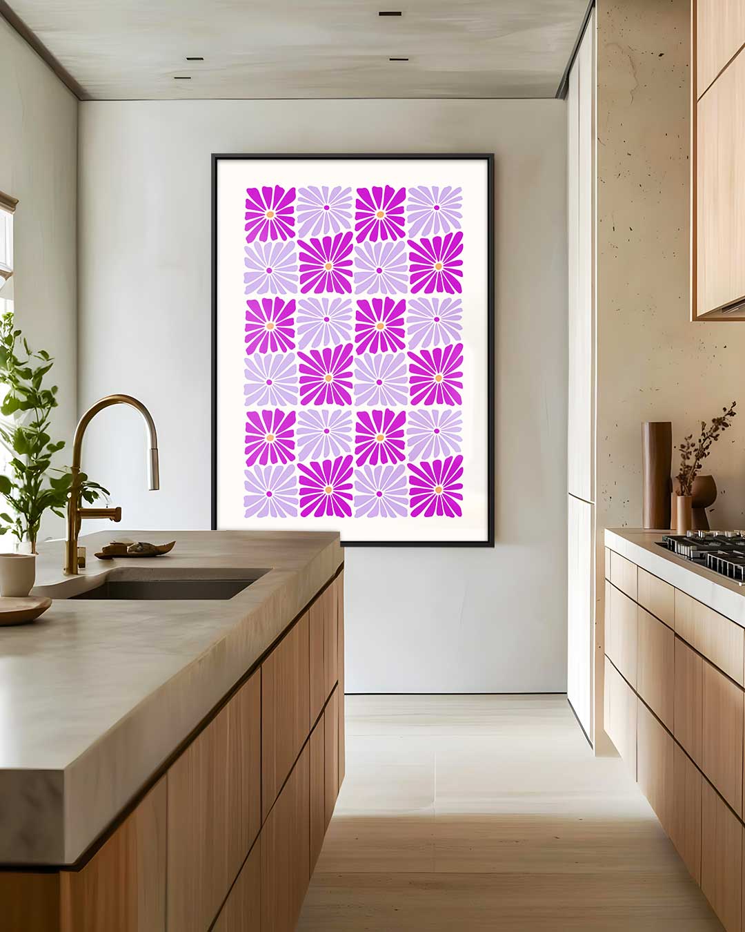 Bloemenpracht in Paars Kunstwerk-canvas-dibond-plexiglas-wanddecoratie-WallArtistic