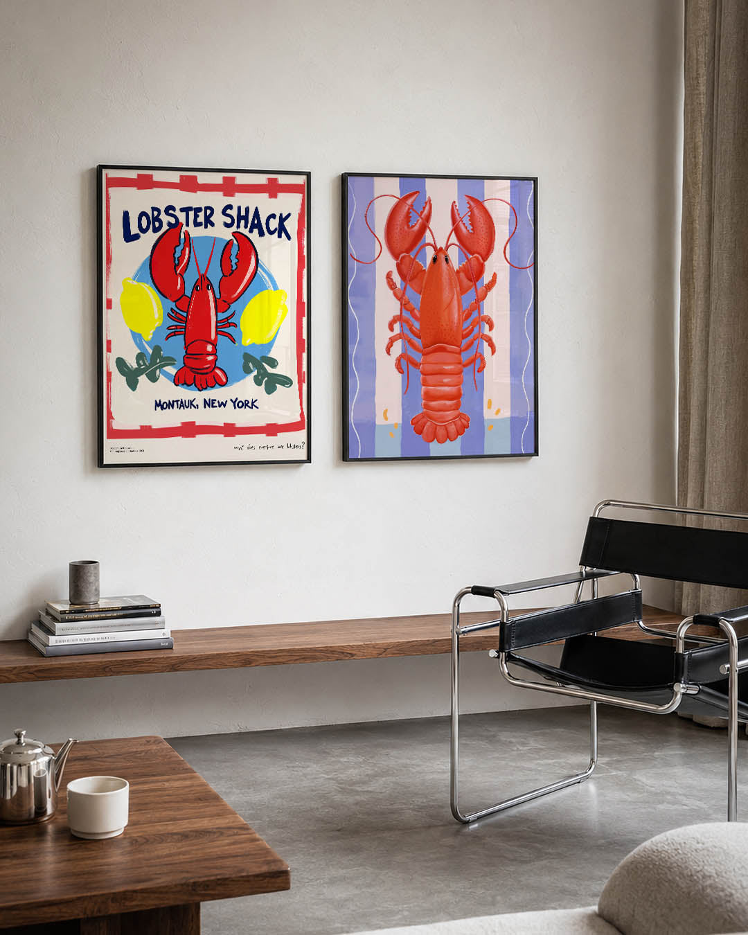 Kleurrijke kreeft Posterset
