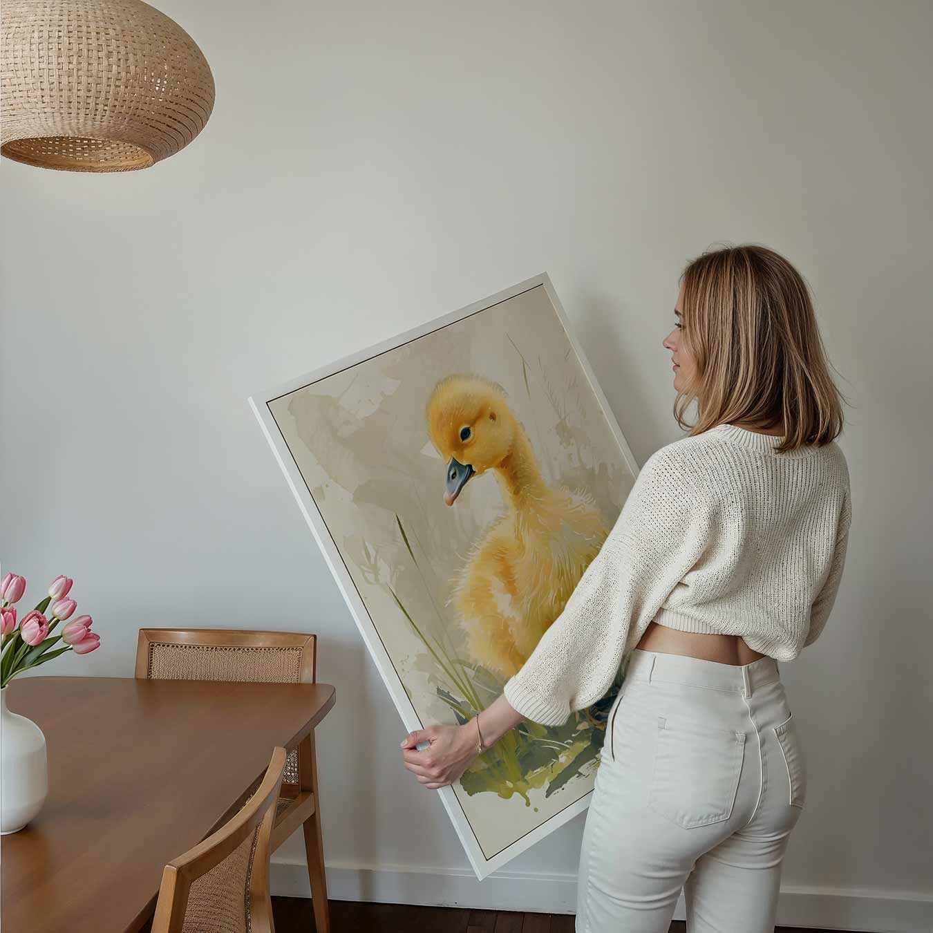 Schattige Eendekuiken Illustratie Poster-WallArtistic