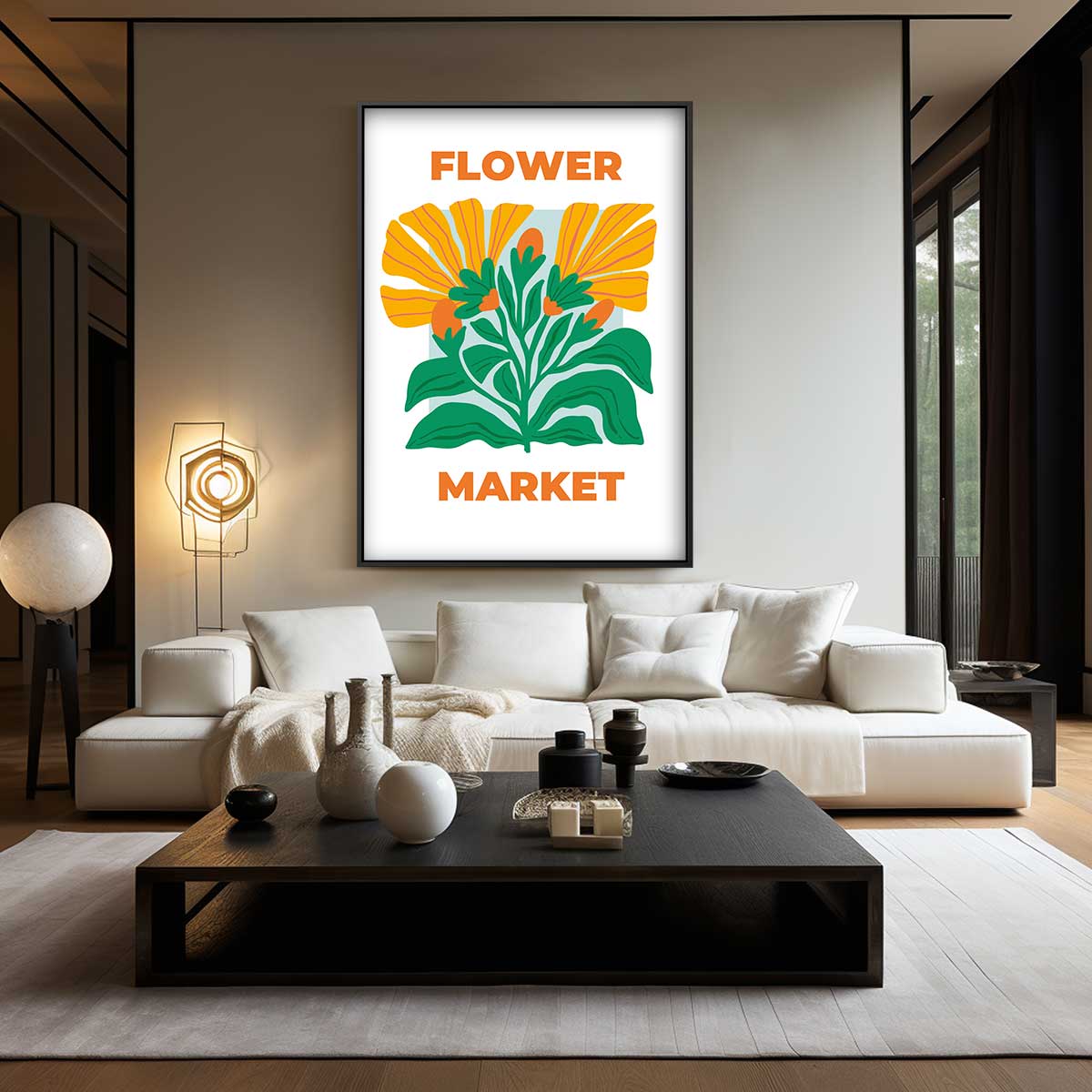Bloemenmarkt Poster Kunstwerk-canvas-dibond-plexiglas-wanddecoratie-WallArtistic
