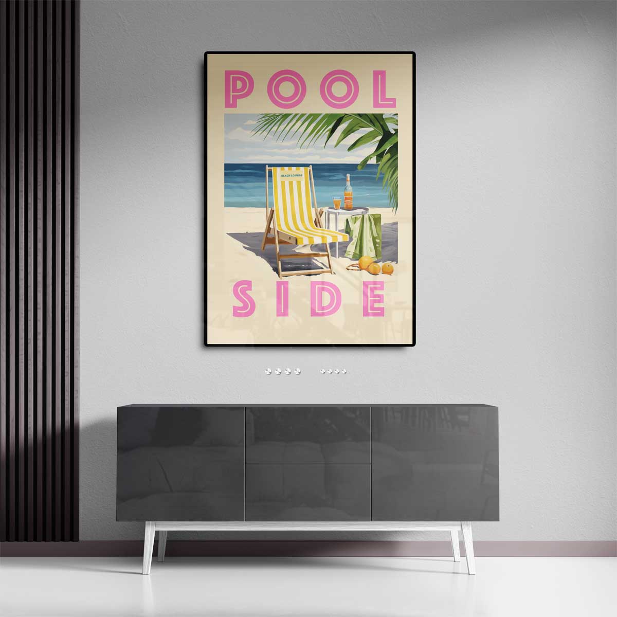 Zomerstrand Lounge Kunstwerk-canvas-dibond-plexiglas-wanddecoratie-WallArtistic