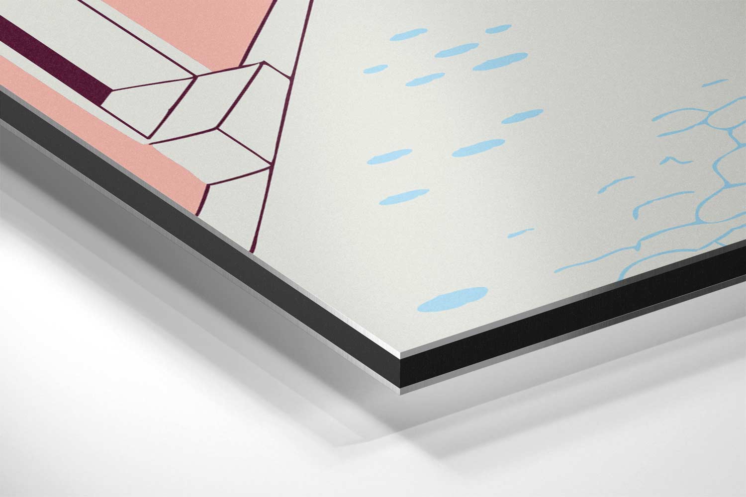 Zomerse Wandeling aan Zee Kunstwerk-canvas-dibond-plexiglas-wanddecoratie-WallArtistic