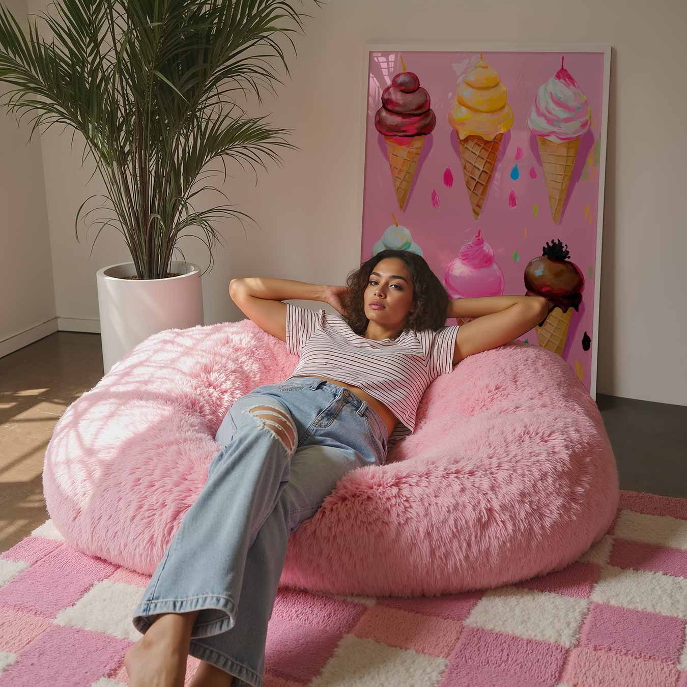 Kleurrijke IJshoorntjes Poster-WallArtistic