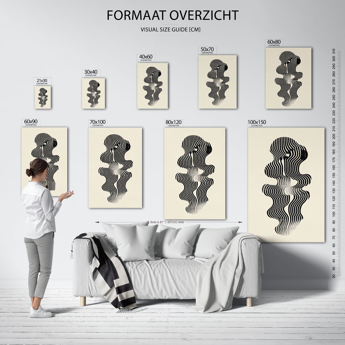 Golvende lijnen Poster