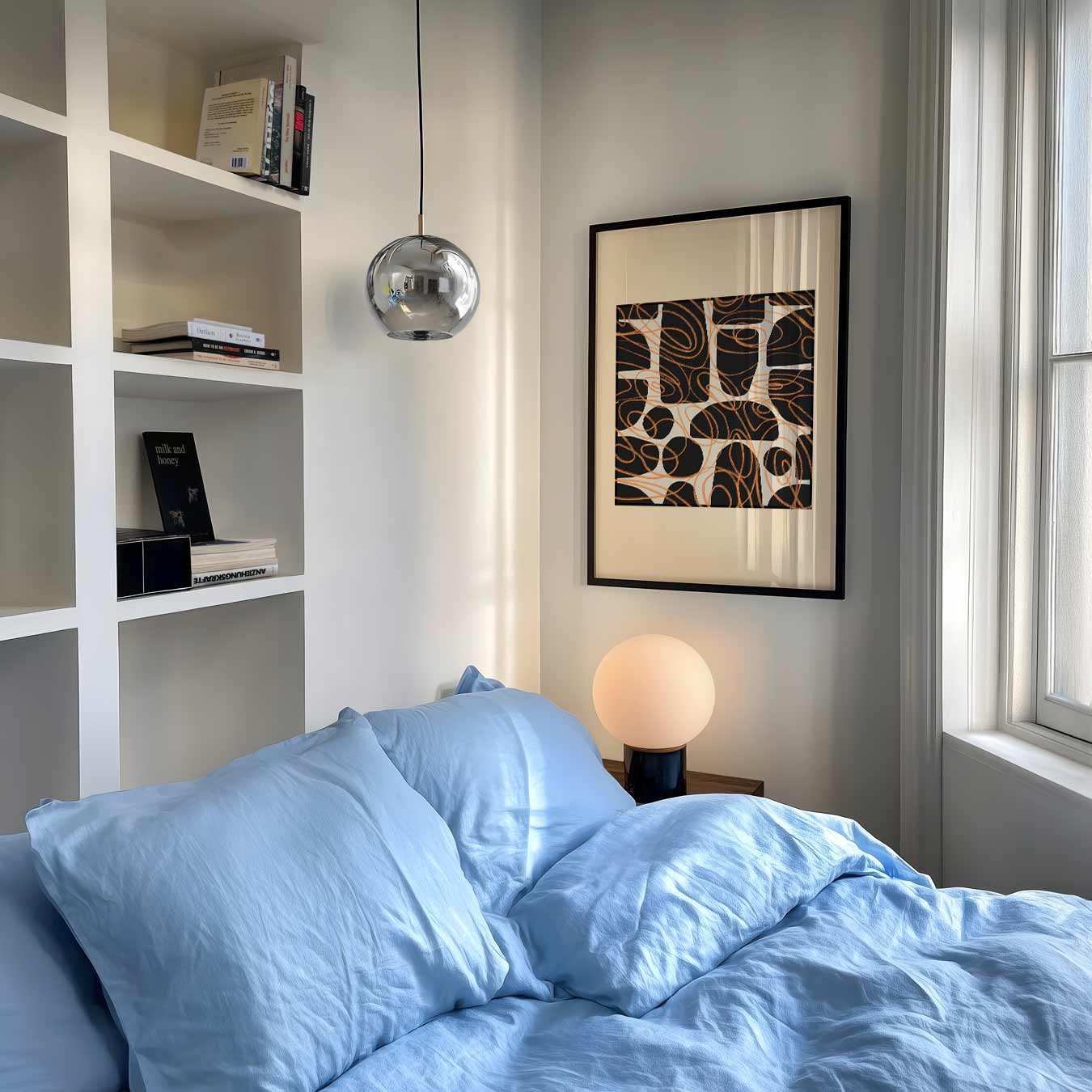 Abstracte Swirl Patronen Poster-WallArtistic