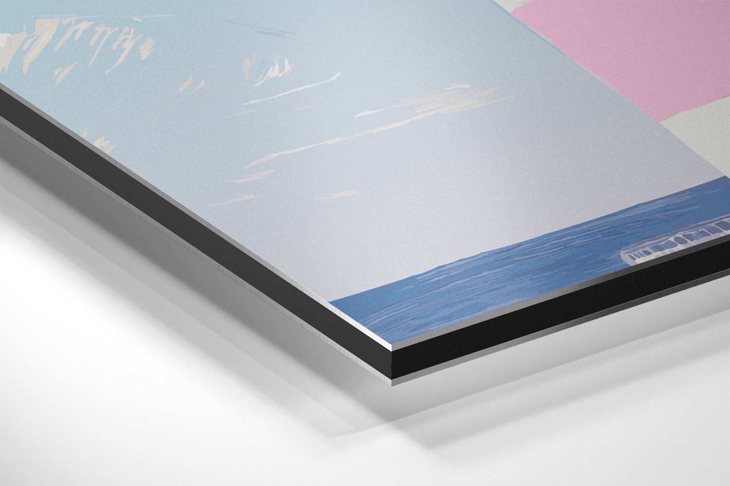 Zomerse Vuurtoren aan de Kust Kunstwerk-canvas-dibond-plexiglas-wanddecoratie-WallArtistic
