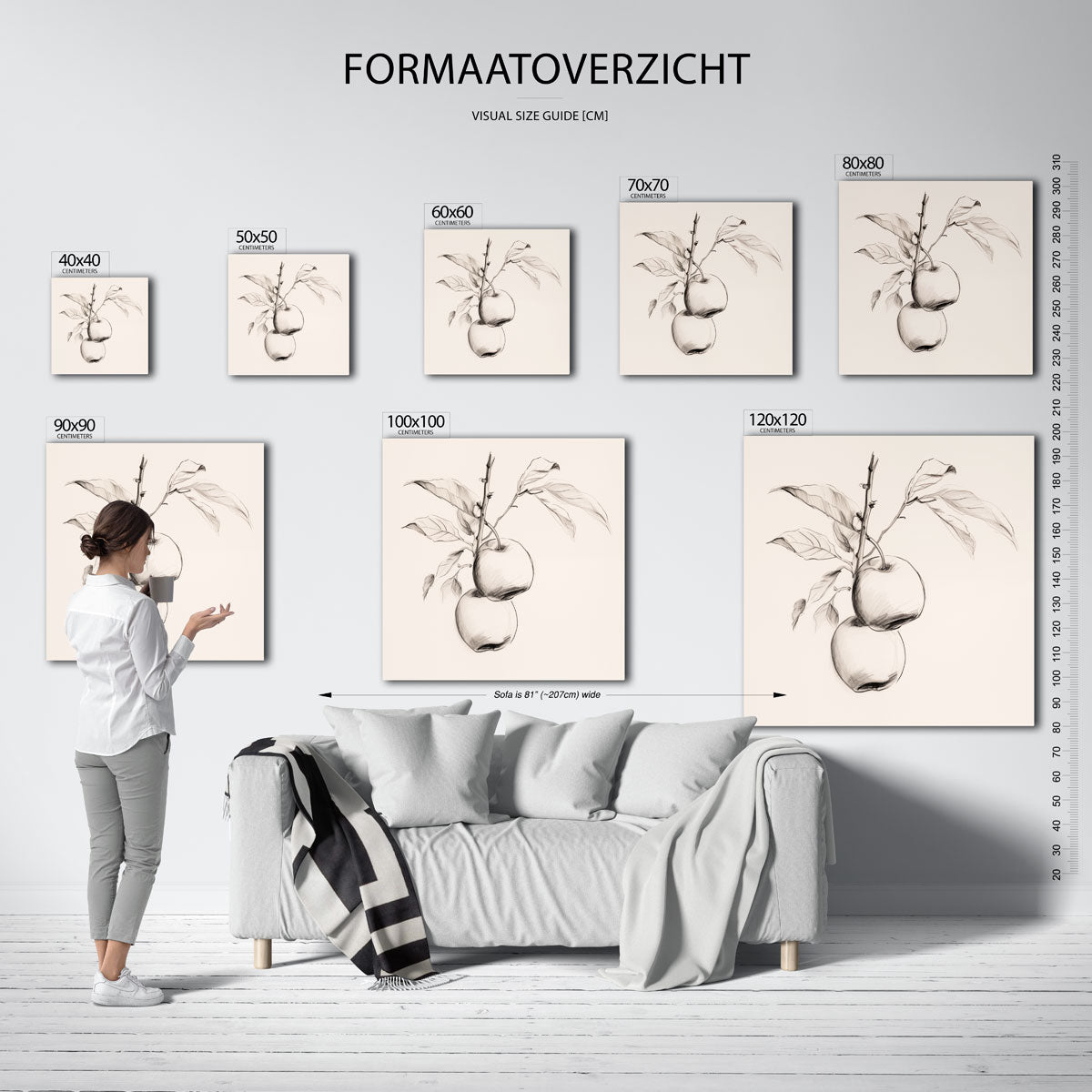 Twee appels aan tak Poster