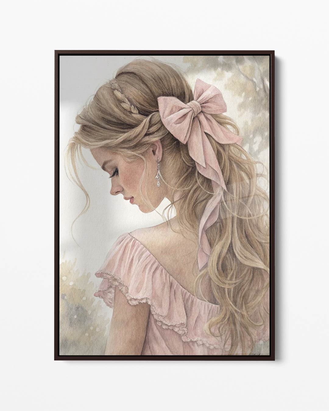 Betoverende Zachtroze Linten Kunstwerk-canvas-dibond-plexiglas-wanddecoratie-WallArtistic