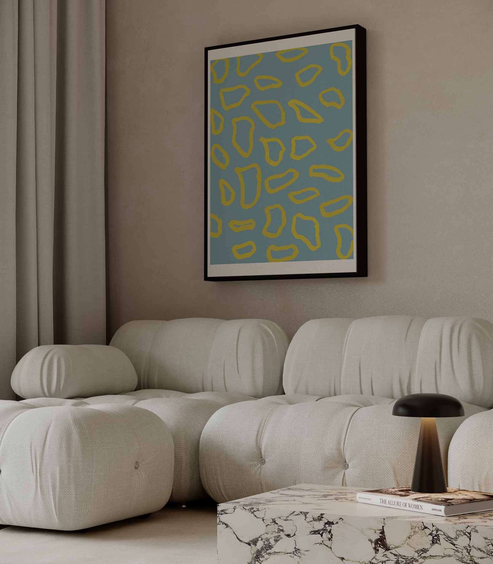 Speelse Geometrie Canvas Kunstwerk-canvas-dibond-plexiglas-wanddecoratie-WallArtistic