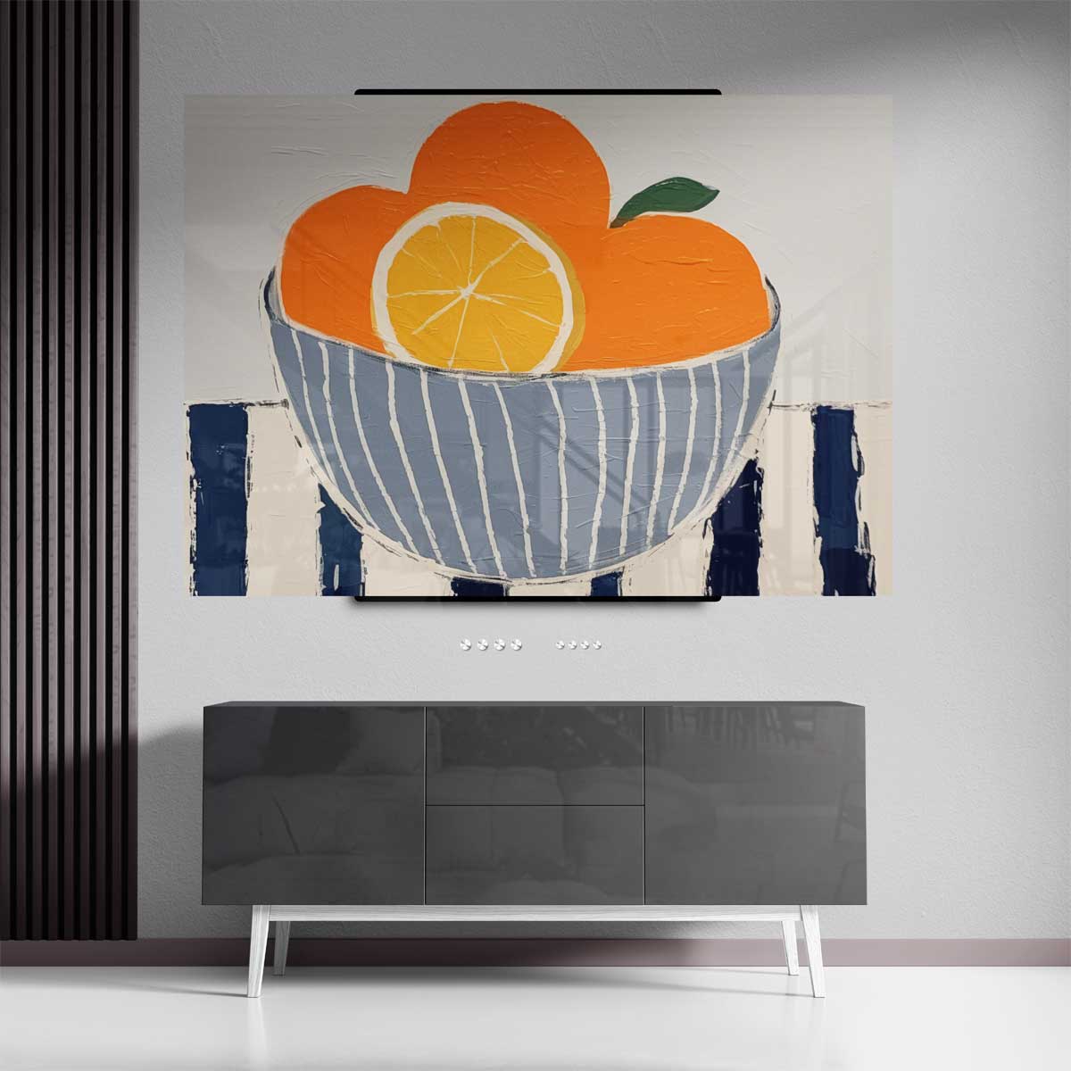 Zonnige Citrus Kom Kunstwerk-canvas-dibond-plexiglas-wanddecoratie-WallArtistic