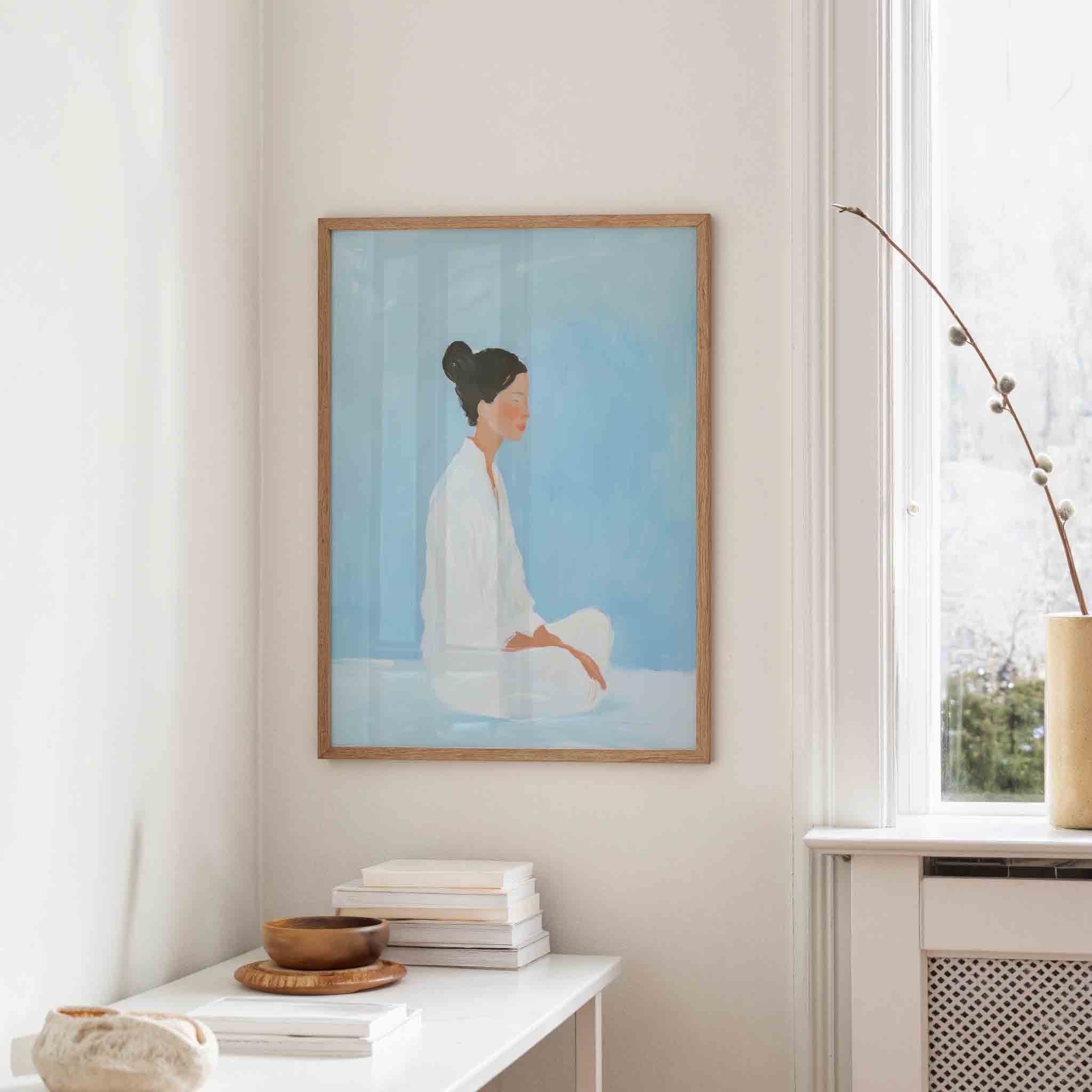 Zittende vrouw Poster