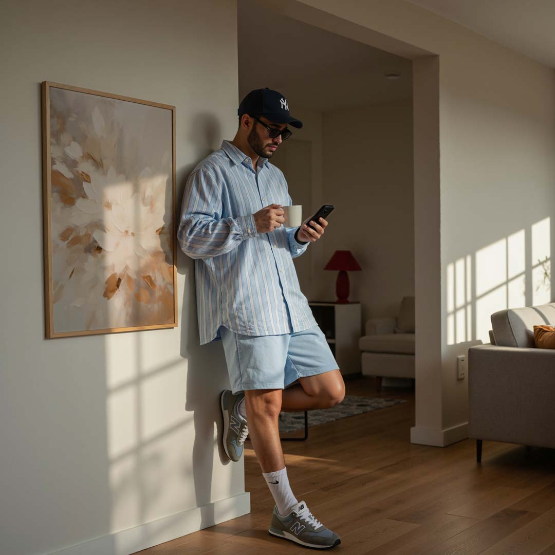 Elegante Bloemenpracht in Neutrale Tinten Poster-WallArtistic