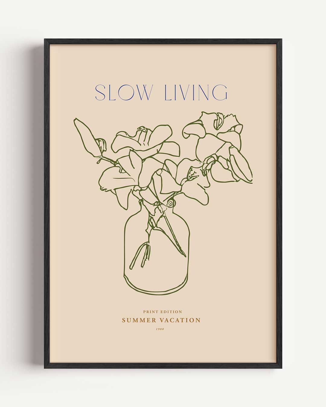 Slow Living Bloemenposter-WallArtistic