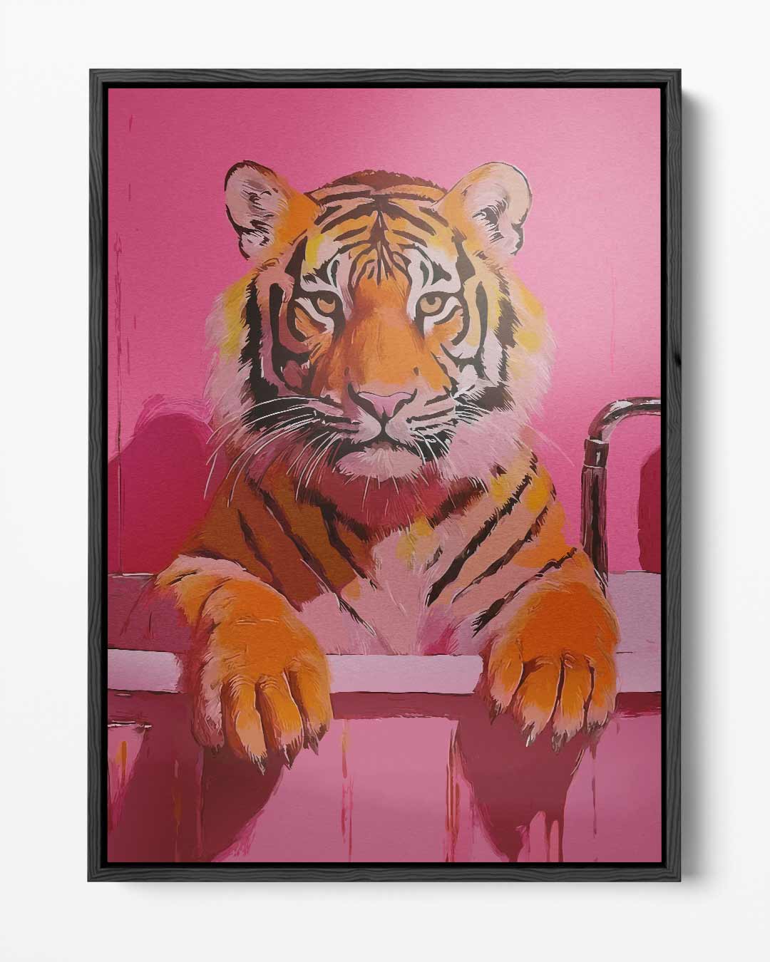 Kunstwerk „Tiger im Bad“