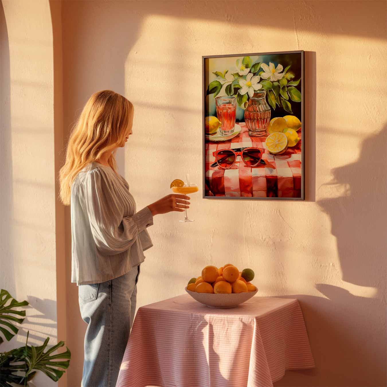 Zomers Tafereel met Citruskracht Poster-WallArtistic