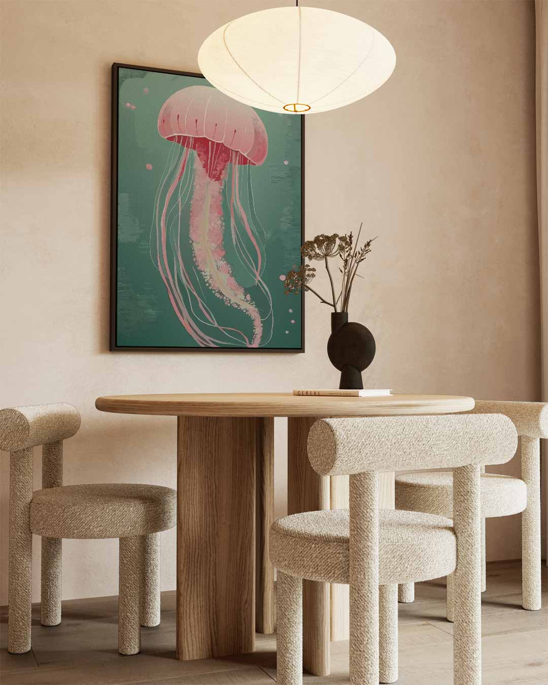 Dromerige Kwallenpracht Kunstwerk-canvas-dibond-plexiglas-wanddecoratie-WallArtistic